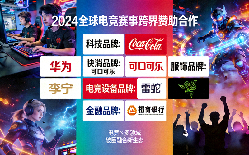 多个不同领域的品牌在同一个电竞赛事中呈现跨界融合的赞助矩阵