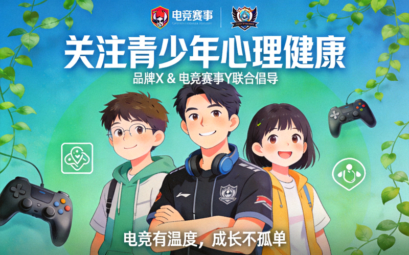 品牌与电竞赛事联合发起关注青少年心理健康的公益倡导活动