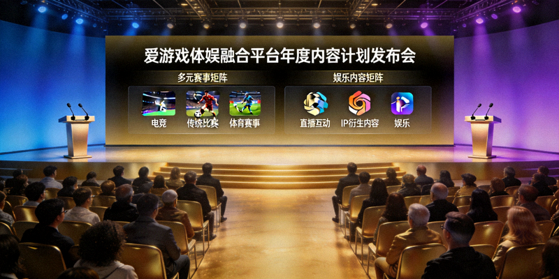 爱游戏体娱融合平台年度内容计划发布会，展示多元赛事与娱乐内容矩阵