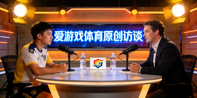 爱游戏体育原创访谈节目录制现场，选手与主持人对话