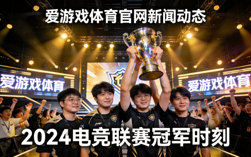 爱游戏体育官网新闻动态配图：电竞选手在赛事舞台上举起奖杯庆祝胜利