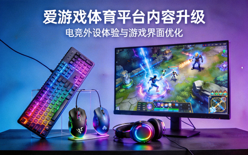 爱游戏体育官网新闻动态配图：电竞外设与屏幕显示游戏界面，体现平台内容升级